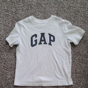 GAP White Short Sleeve Tee with Iconic Navy Logo
